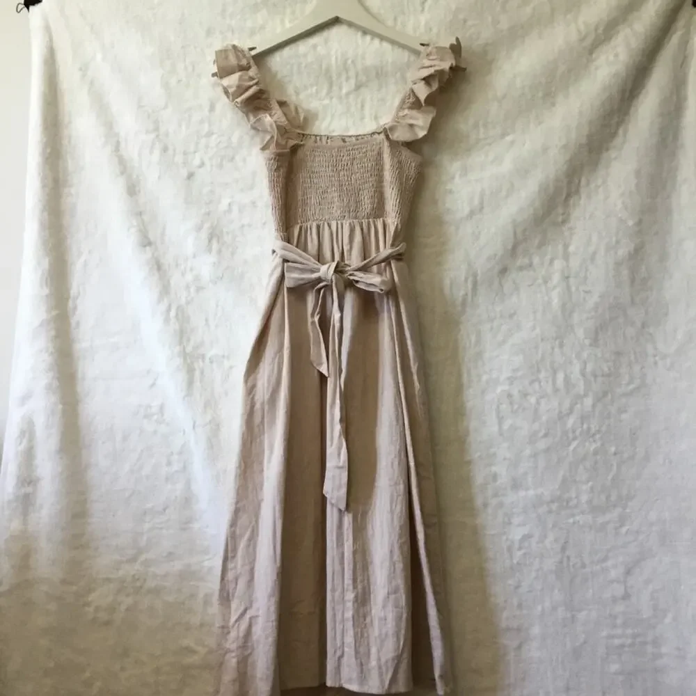 Cupshe Beige Off-Shouder Dress - Picture 6 of 9